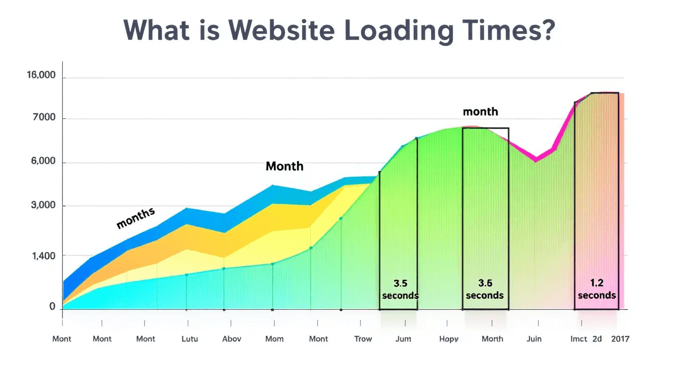 Ein Diagramm, das die Verbesserung der Ladezeiten von Webseiten zeigt, ein wichtiger SEO Tipp.